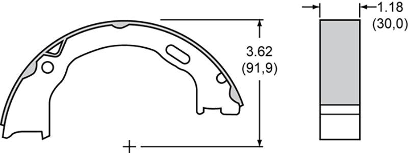 Wilwood Replacement Rear Hand Brake Shoes (WB150-6244K)