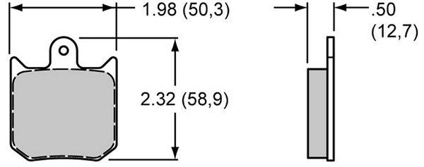 Wilwood Smart Pad Brake Pad Set with BP-20 Compound (WB150-9412K)