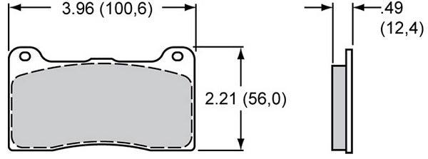 Wilwood Smartpad Brake Pad Set with BP-20 Compound (WB150-9418K)