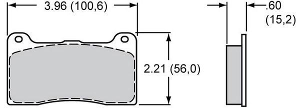 Wilwood Smartpad Brake Pad Set with BP-20 Compound (WB150-9419K)