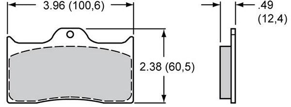 Wilwood PolyMatrix Brake pad Set with A Compound (WB15A-5734K)