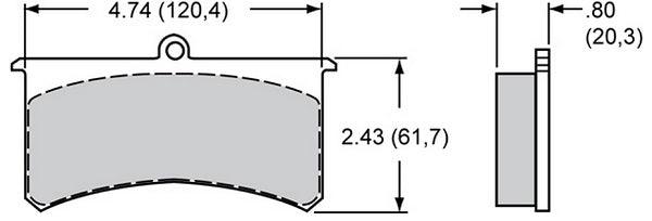 Wilwood PolyMatrix Brake Pad Set with A Compound (WB15A-5735K)