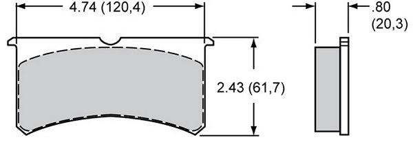 Wilwood PolyMatrix Brake Pad Set with A Compound (WB15A-5938K)