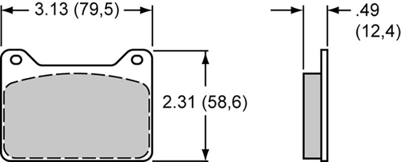 Wilwood PolyMatrix Brake Pad Set with A Compound (WB15A-8809K)