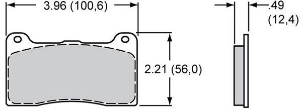 Wilwood PolyMatrix Brake Pad Set with B Compound (WB15B-9836K)