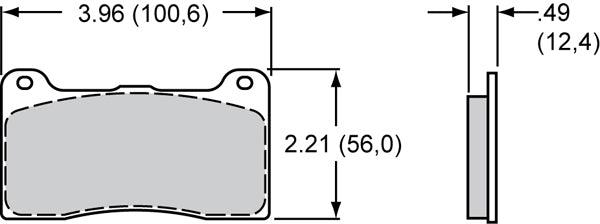 Wilwood PolyMatrix Brake Pad Set with Q Compound (WB15Q-10385K)