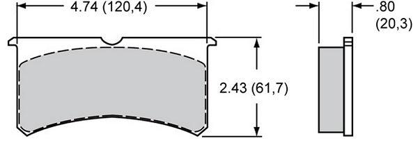 Wilwood PolyMatrix Brake Pad Set with Q Compound (WB15Q-6829K)