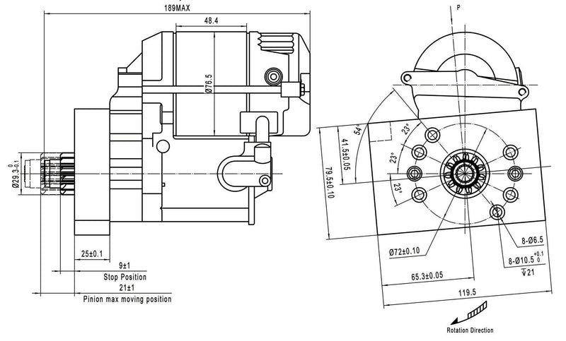 Aeroflow Small & Big Block Chrysler XPRO High Torque Starter (AF4250-1337)