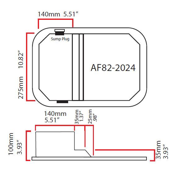 Aeroflow Mazda Fabricated Front Sump Oil Pan (AF82-2024)