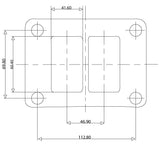 Aeroflow Stainless Steel Turbine Inlet Flange Twin Entry (AF9551-0004)