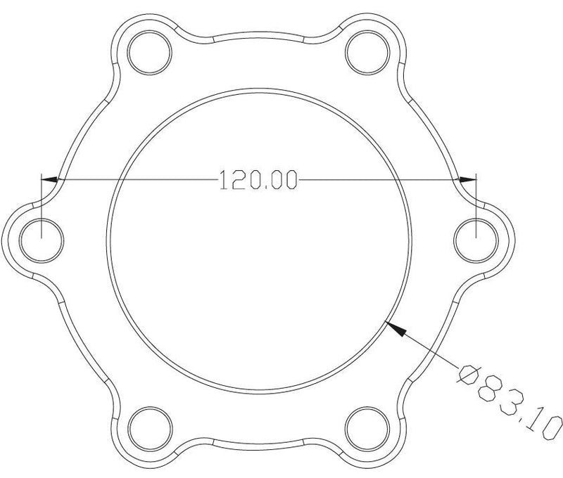 Aeroflow Stainless Steel Turbine Outlet Flange (AF9551-0007)