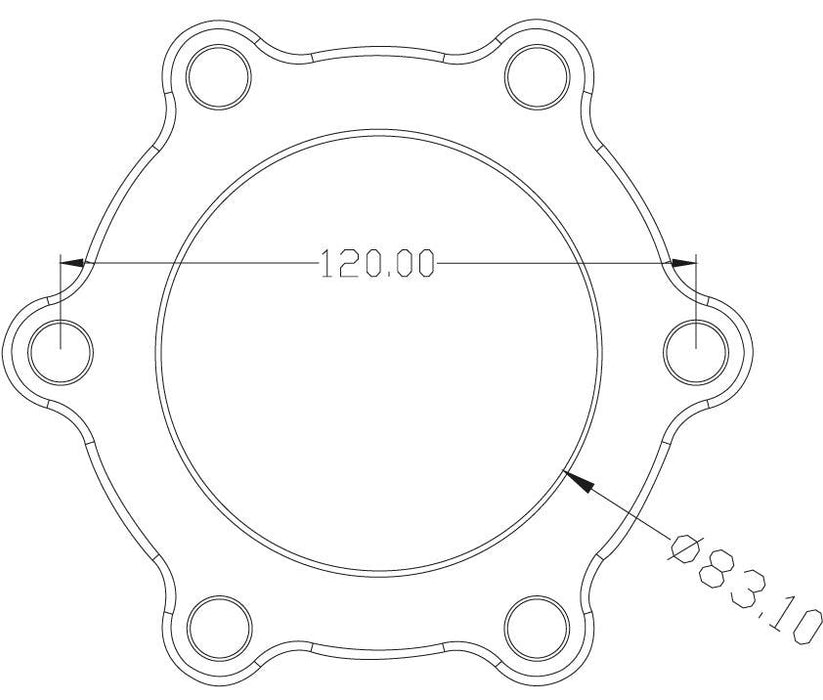 Aeroflow Stainless Steel Turbine Outlet Flange (AF9551-0007)