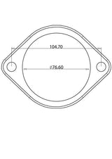 Aeroflow 2-Bolt Stainless Steel Flanges (AF9551-0010)