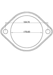 Aeroflow 2-Bolt Stainless Steel Flanges (AF9551-0010)
