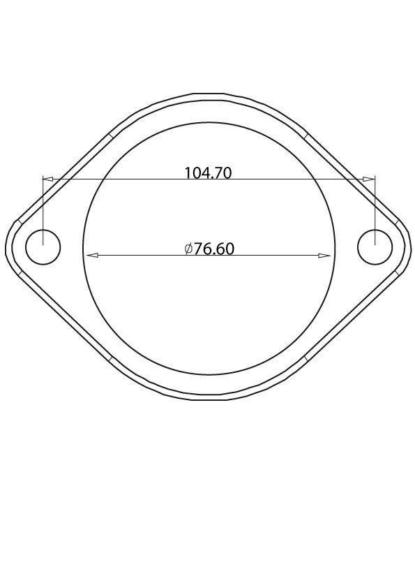 Aeroflow 2-Bolt Stainless Steel Flanges (AF9551-0010)