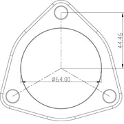 Aeroflow 3-Bolt Stainless Steel Flange (AF9551-0011)