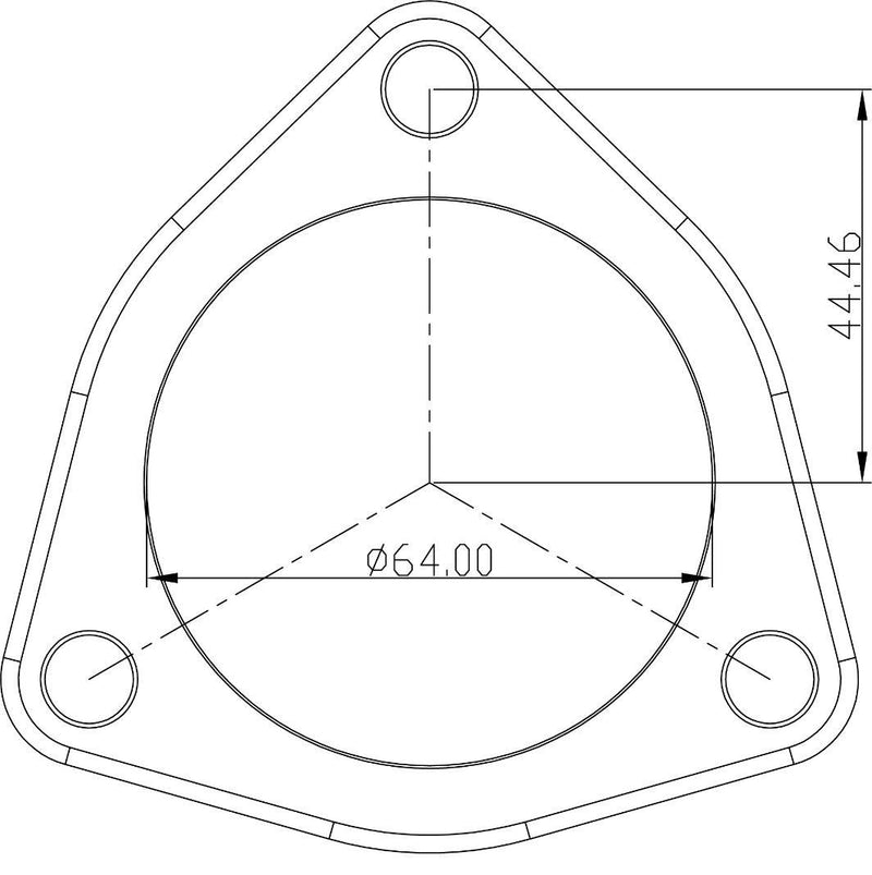 Aeroflow 3-Bolt Stainless Steel Flange (AF9551-0011)
