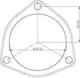 Aeroflow 3-Bolt Stainless Steel Flanges (AF9551-0013)