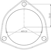 Aeroflow 3-Bolt Stainless Steel Flanges (AF9551-0013)